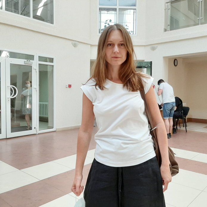 Журналистка Светлана Прокопьева в суде / Фото со страницы Светланы в фейсбуке