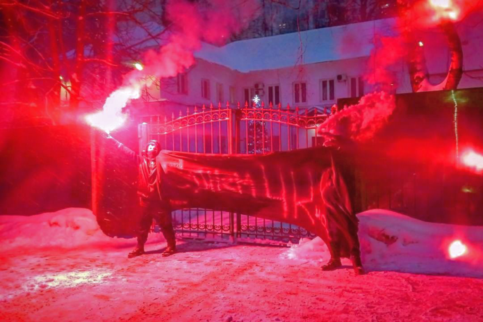 Акция «С днем ЧКиста», прошедшая 20 декабря 2021 года / Фото: «Левый блок»