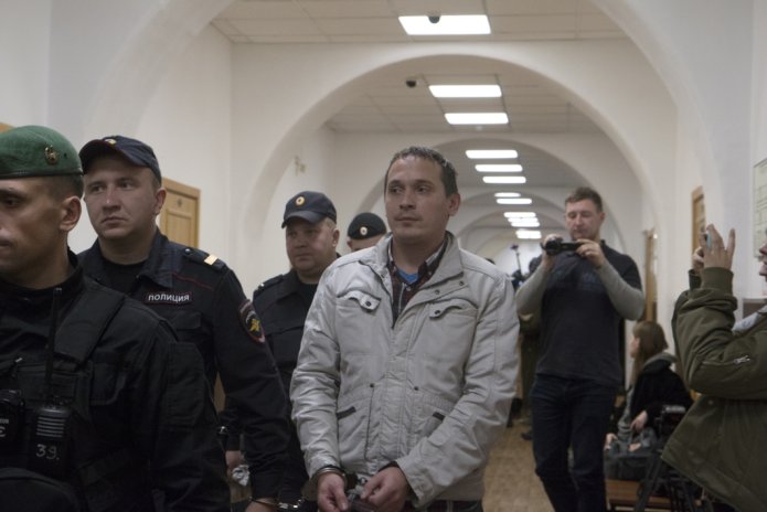 Александр Мыльников в Басманном суде / Фото: Светлана Виданова, «Новая газета»