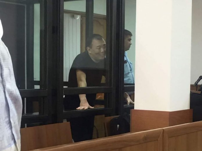 Алтан Очиров в суде / Фото: телеграм-канал «Вольный улус»