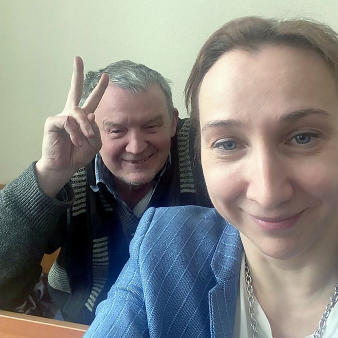Сергей Веселов и адвокат Анастасия Руденко / Фото: страница Анастасии Руденко во «ВКонтакте»